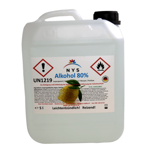Alkohol 70 % -Cleaner- Reinigung und Entfernung der Schwitzschicht